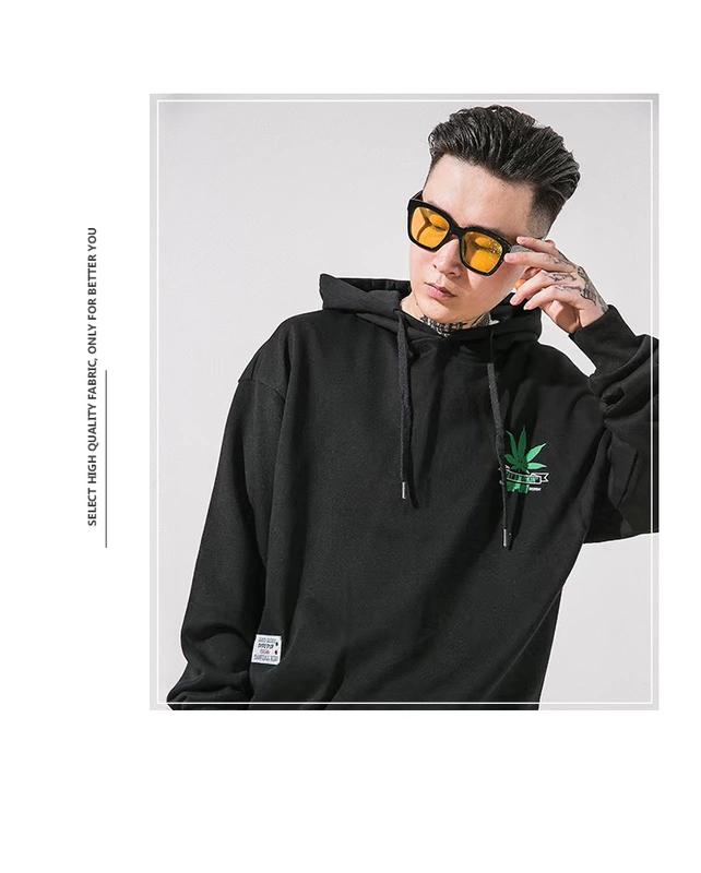 Ẩn trong xu hướng thành phố áo len mới in áo len nam hip-hop hip-hop thanh niên áo khoác đôi đồ ngủ nam
