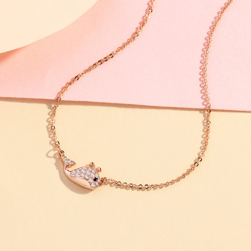 澳大利亚设计 Pica Lela 镀18k玫瑰金小鲸鱼锁骨链 项链 天猫优惠券折后￥69包邮（￥169-100）