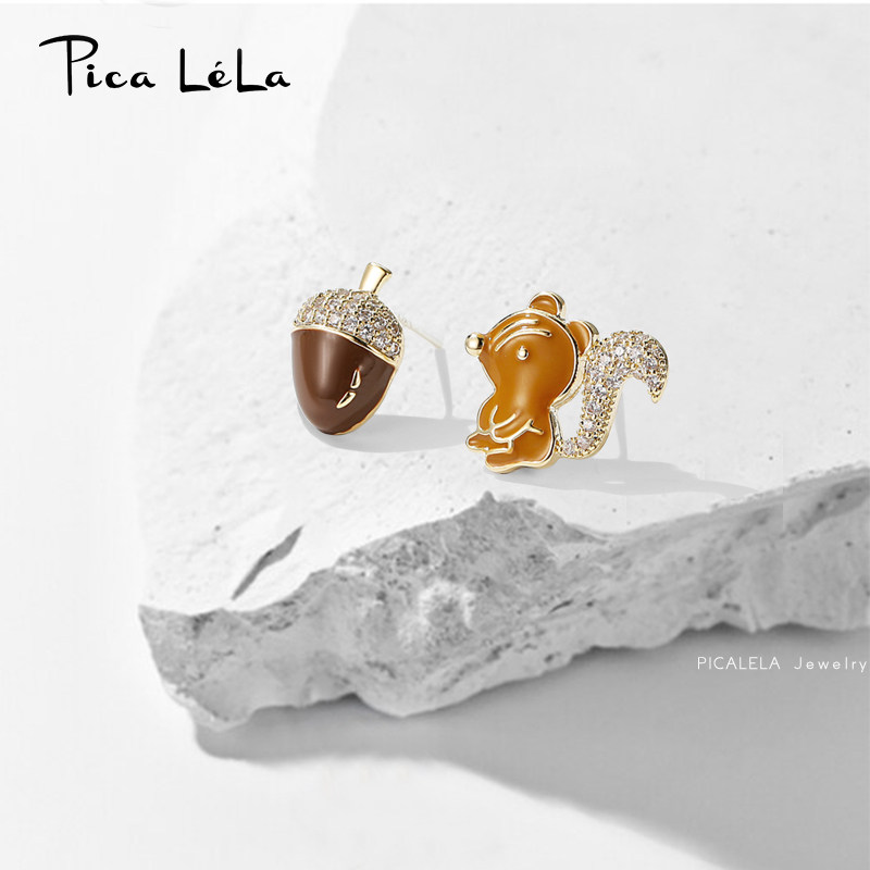 Asymmetric ear pin 2022 new trendy earrings cute and interesting ear clips Korean temperament net red earrings without pierced ears