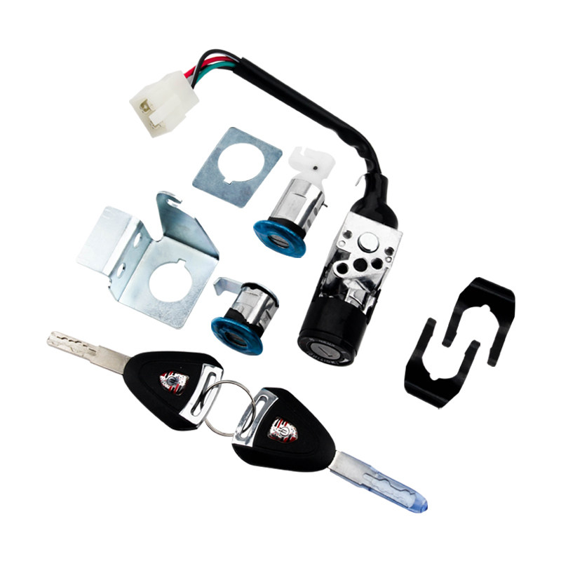 Electric locomotive retrofit small monkey key tap start lock sleeve lock electric locomotive M3M5 cushion lock anti-theft lock