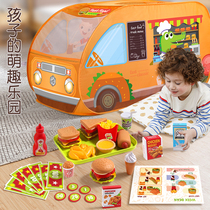 Childrens burger car marquee 5 indoor outdoor role play 3-7 simulation shopping 8 DIY boy ball pool 9
