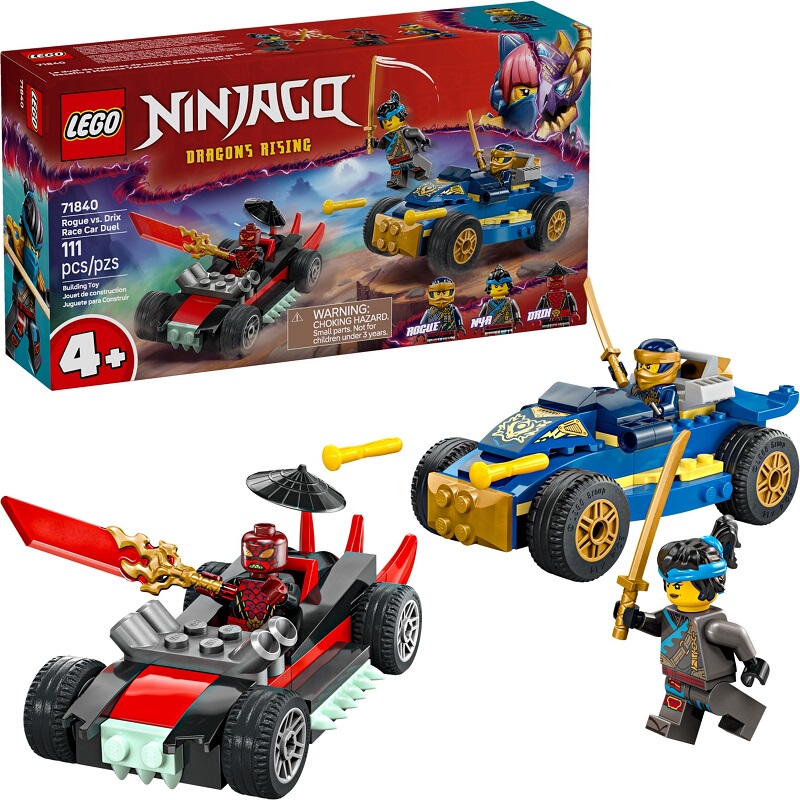 Lego Ninjago 71840 Blackened Jay and Drix Racing Showdown Building Block Toy