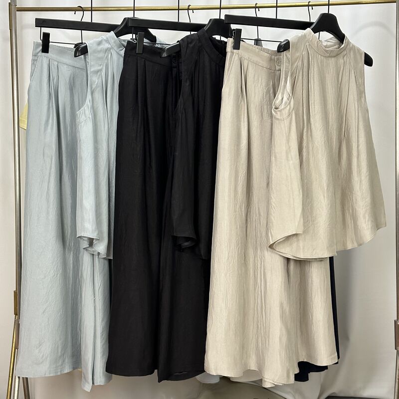 (Shipped from the Store) 2026 Summer Suit, Elegant Loose Sleeveless Vest Top, Casual Wide-Leg Pants Two-Piece Set for Women