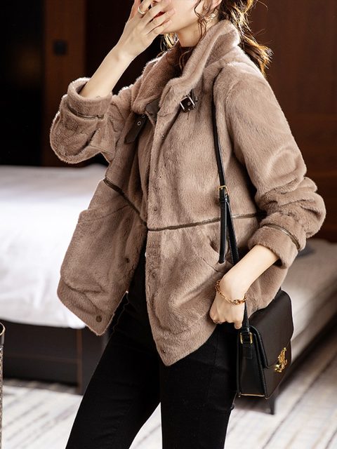 September Momo European women's clothing 2022 new French temperament small fragrance woolen thickened short warm jacket