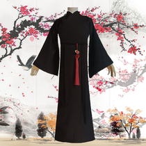 Hanfu Womens Black Bullying Ancient Wind Fairys Grand Cloak Gufeng Great Sleeve Shirt Wei Jinfeng Ancient Dress Man lined with Men