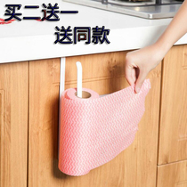 Japanese cabinet punch-free roll paper holder tissue rack kitchen paper napkin paper shelf hanger cling film storage rack