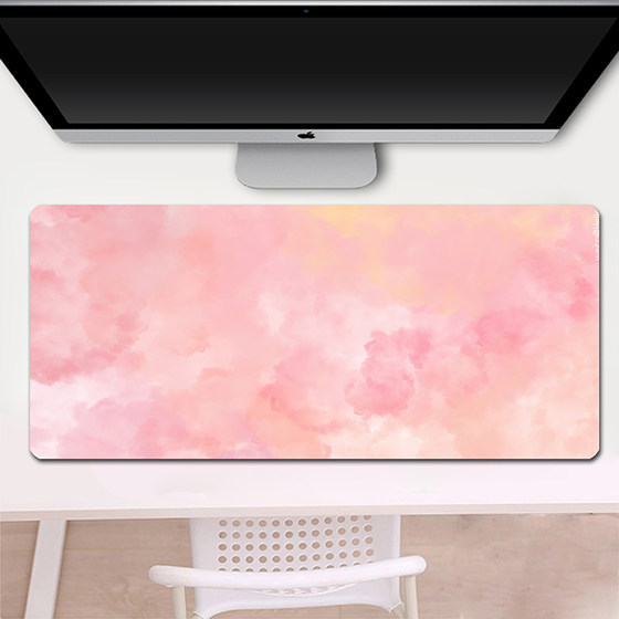 Solid color watercolor simple Korean mouse pad large desk mat notebook mouse pad can be customized in one piece