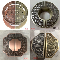 Chinese antique hollow door handle craft handle Hotel Club glass door antique bronze handle European style