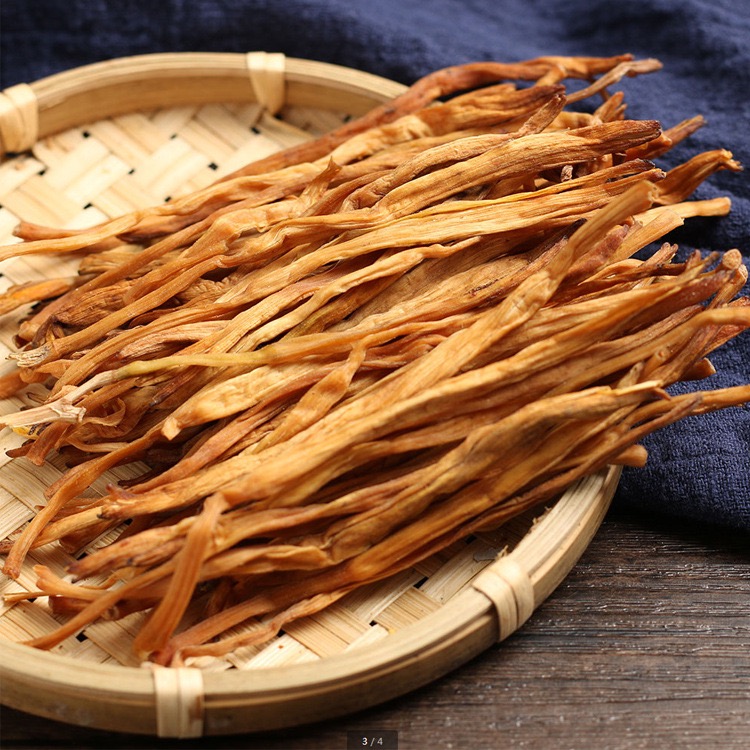 Farmhouse Day Sun and Yellow Flower Dried Goods Without Sulphur Farmhouse Self-Prolific Golden Needle Vegetable Zhejiang Taizhou Yellow Flower Vegetable Native 250g 