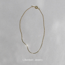 L Bardeen18k gold foot chain female brief adjustable splicing snake bone O word chain to send girlfriend gift temperament