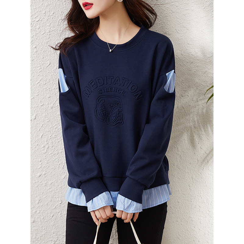 Large brand Yu Single France exported foreign trade tail single fake two pieces of air cotton circle coat