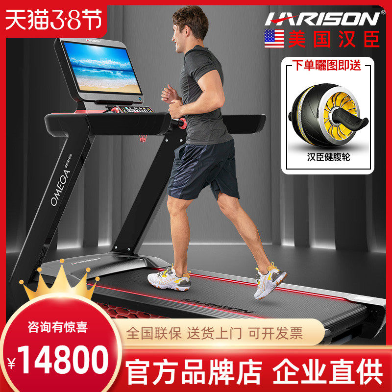 Hanson HALISON intelligent luxury display full stage shock absorbing commercial treadmill gym T3620