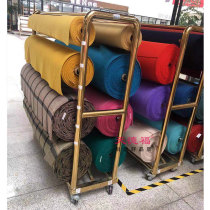 Tiandefu mobile fabric display rack textile fabric display cloth rack leather woolen fabric rack can be customized