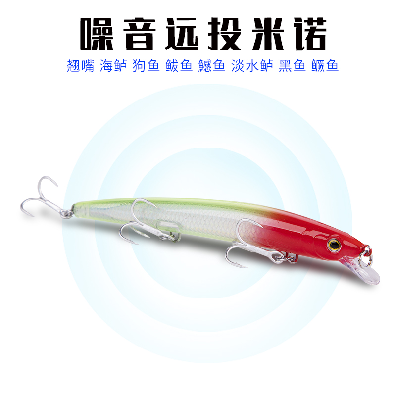 Minolu Bait Far Projected Bait with Round-bead Freshwater Reservoir Sea Fishing Fragmentation Black Fish Coal