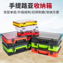 Luia Box Single Double Layer False Bait Case Boat Fishing Freshwater Sea Fishing Tool Accessories Box Drop Wheel Fish Line Containing Fishing Gear Box