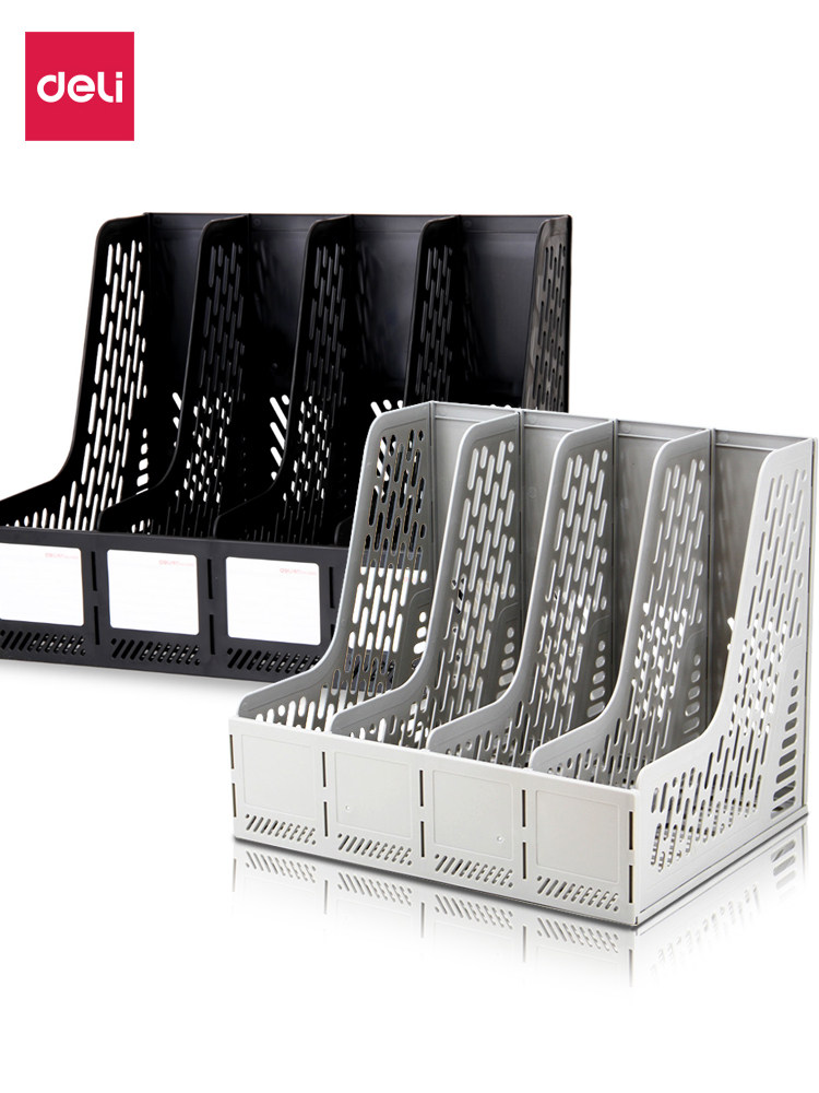 Thickened File Rack Basket, Multi-Layer Four-Column Frame, Office Supplies Collection, Document Rack, File Folder Storage Box, Storage Tray, Student Bookshelf, Simple Desktop Book Stand, Desktop Stationery