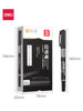 Deli Small Double-Headed Oil-Based Marker Pen, Fine Tip Marker Pen, Outlining Pen for Children's Drawing, Student Use, Black Art Student Outlining Pen, Colored Pen