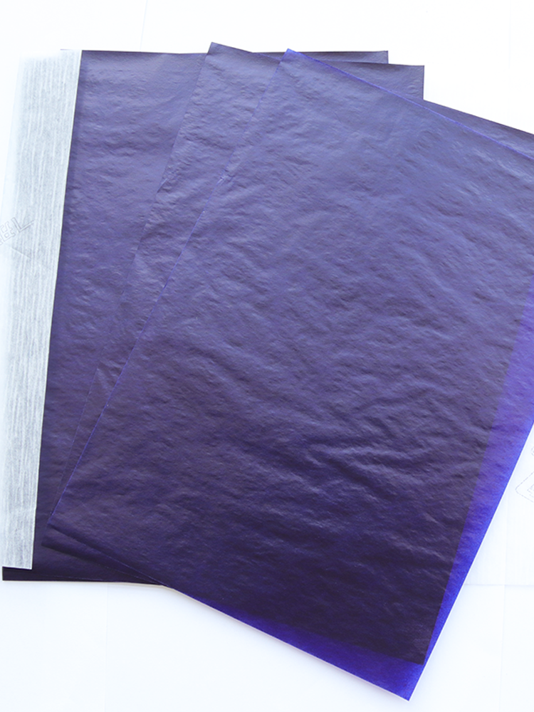 Shanghai Blue Carbon Paper Red 16K Double-Sided Black Carbon Paper 8K Special for Financial Document Filling 32K Transparent Blue Paper 48K Thin Carbon Paper Backing Paper 100 Sheets Blue Printing Paper