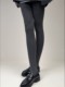 Miu gray threaded pantyhose women's autumn and winter outer wear warm pit striped Roman pattern slimming leggings spring and autumn