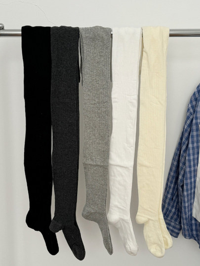 Miu Series Women's Anti-Snagging, Slight Compression, Slimming, Non-Slip, Slightly Sheer Pantyhose, Spring and Autumn Style, Vertical Striped Tights