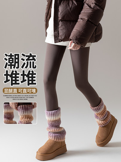Knitted Sock Covers for Women, Autumn and Winter Slouch Socks, Winter Leg Warmers, Thickened Warm Thermal Wool Leg Socks for Snow Boots