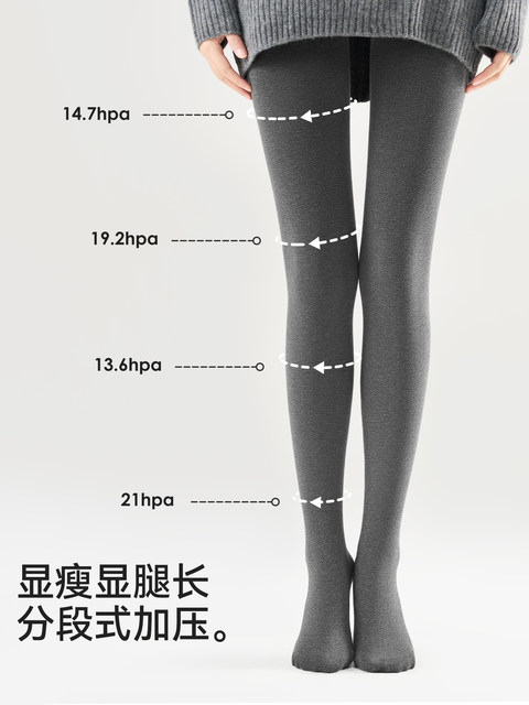 Wool gray leggings for women, thin outer pantyhose, autumn and winter plus velvet, thickening and warmth, 2025 new style leggings