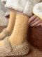 Thick Plush Socks for Women, Winter Thickened Pile Socks, Mid-Calf Fluffy Coral Fleece Warm Sleep Socks for Autumn and Winter