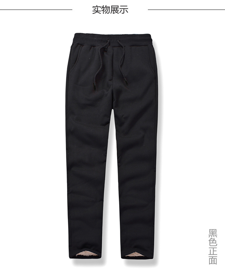 Mùa đông ấm áp tạo tác quần âu nam quần thẳng cộng với nhung dày cashmere quần ấm quần bó sát nam quần kaki nam