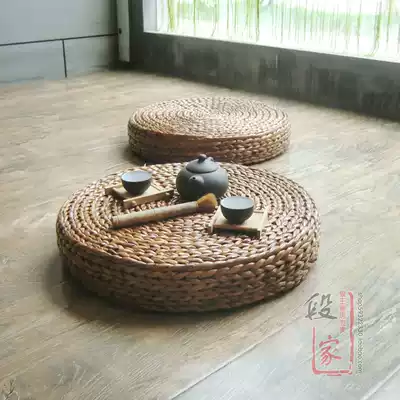 Pastoral rattan futon cushion cushion straw thickened cushion meditation mat round mat tatami mat mat