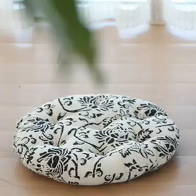 (Day specials) Cotton linen mat tatami round cushion chair cushion summer thickened fabric soft cushion
