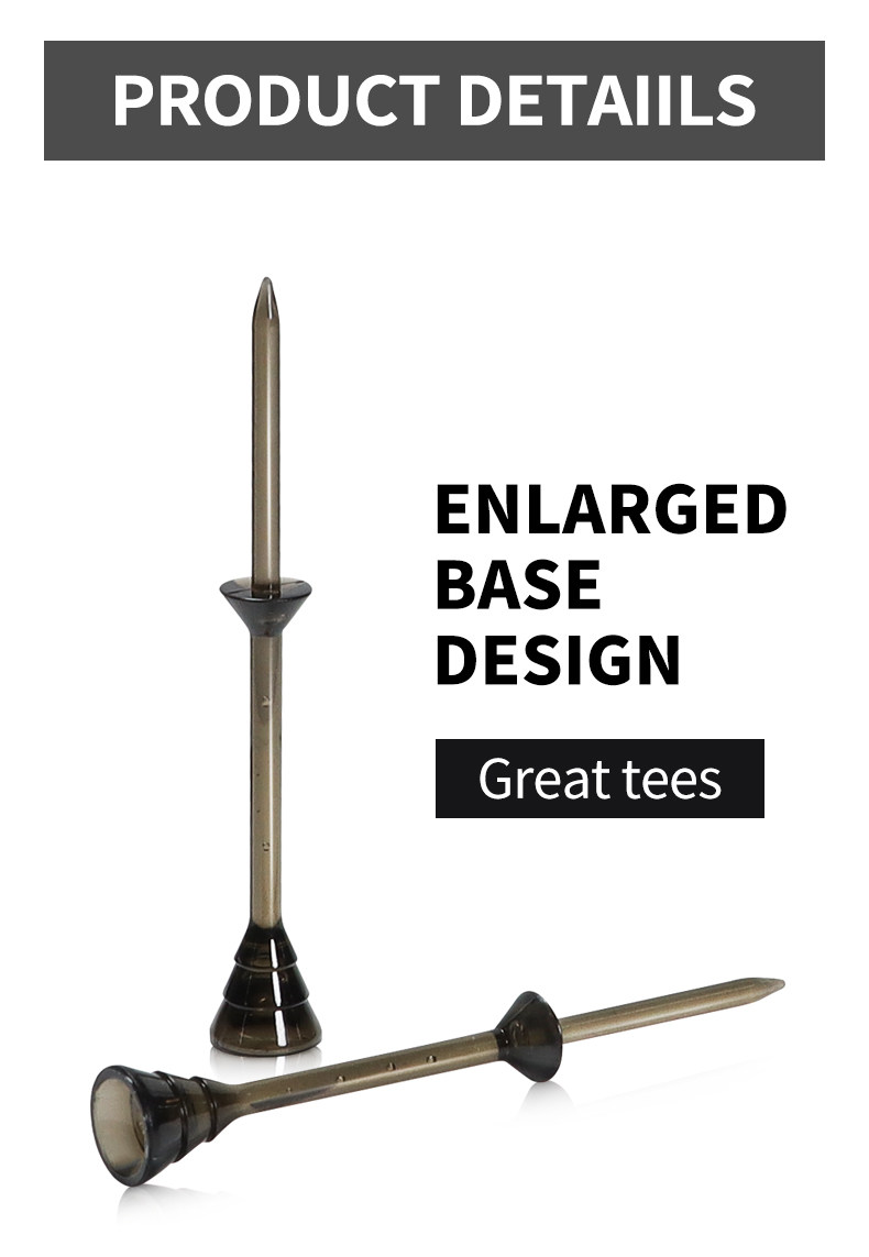 подставка для шара 新款黑tee30个 超细高尔夫球tee 限位高尔夫球钉 83mm黑色 OTHER