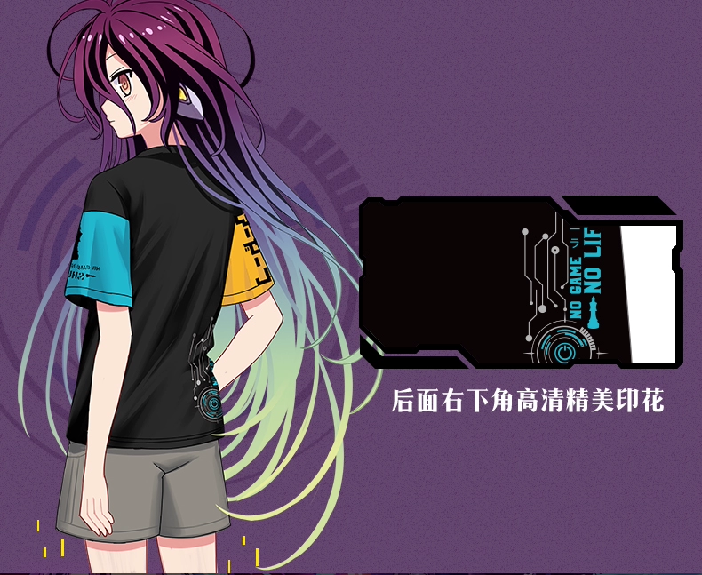 Jack Frontier Game Life Anime Ngoại vi tay áo ngắn Hedola Áo phông thứ hai đứng đầu mùa hè Nam và nữ - Carton / Hoạt hình liên quan miếng dán sticker