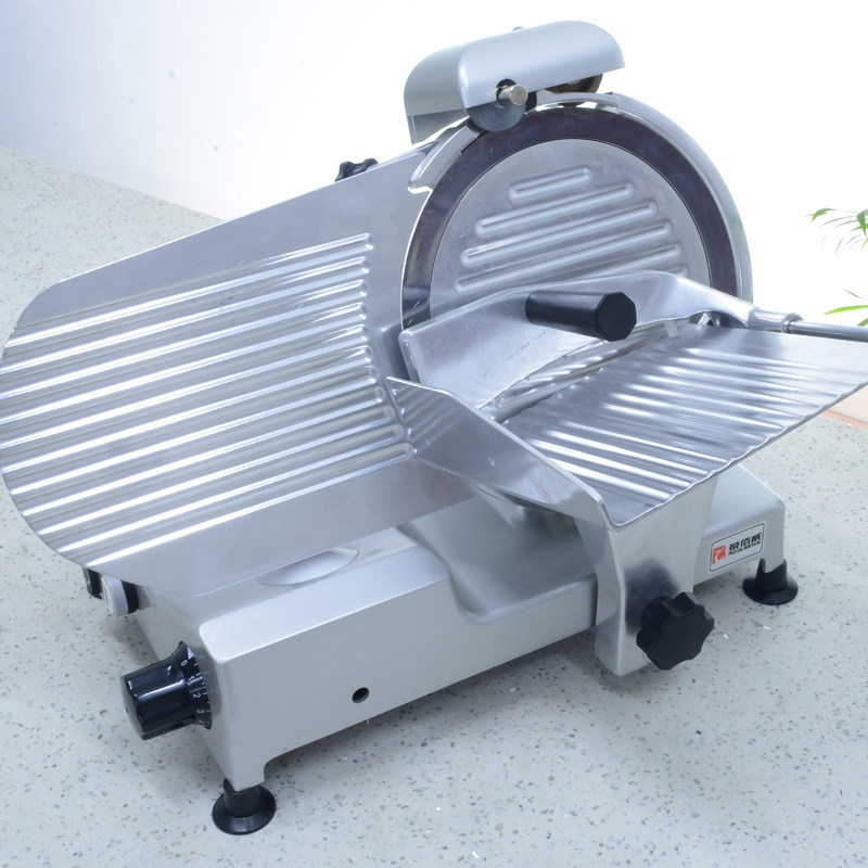 Rong Baiwei 10 inch commercial electric meat slicer lamb frozen meat slice semi-automatic slicer meat planer