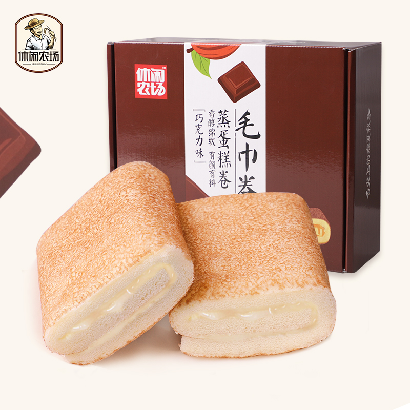休闲农场 毛巾卷蒸蛋糕卷 400g*2箱 双重优惠折后¥19.8包邮 2味可选 休闲农场 毛巾卷蒸蛋糕卷 400g*2箱 双重优惠折后¥19.8包邮 2味可选