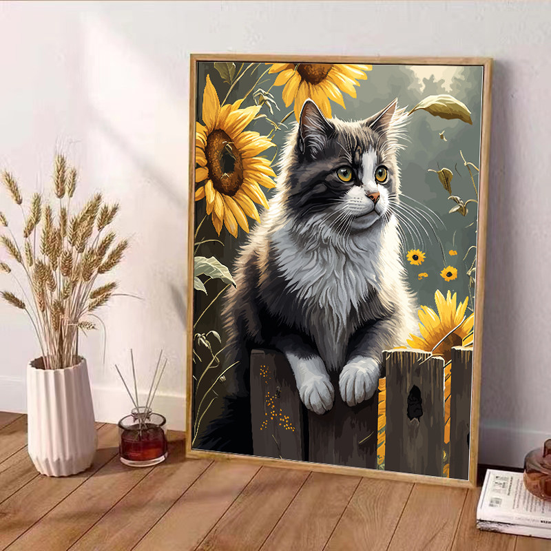 爆火全网的数字油画DIY到底值不值得冲？手残党也能画出ins风猫咪油画