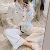 Japanese pyjamas women spring pure cotton long sleeves 2022 New thin section full cotton big code pit bar home suit suit
