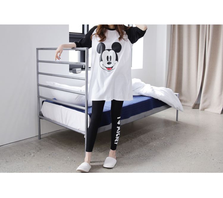 Bộ đồ ngủ dài tay mùa xuân và mùa thu nữ bằng vải cotton phiên bản Hàn Quốc của bộ đồ hoạt hình dễ thương ngọt ngào công chúa gió nhà phù hợp quần áo ngủ nữ
