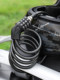 Candado de código para casco de motocicleta, candado de alambre engrosado, aleación de acero, vehículo eléctrico, resorte de bicicleta, candado de cable telescópico