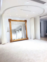 Modern simple solid wood carved full-length mirror Wedding shop special frame High-end clothing store floor-to-ceiling mirror can be customized