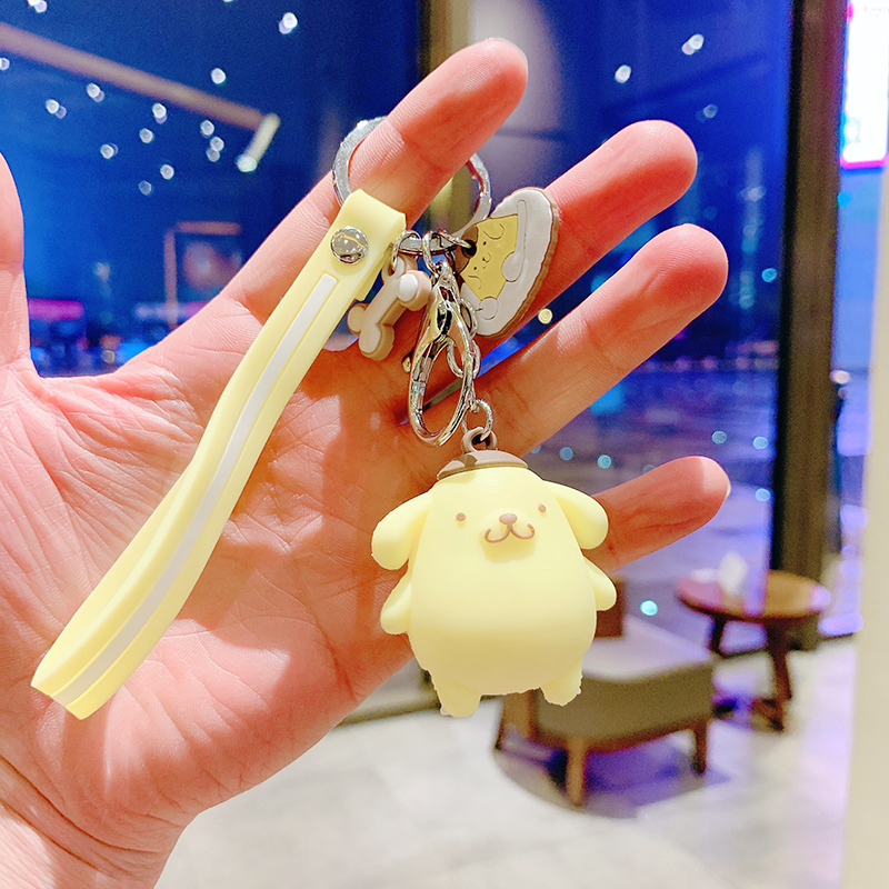 Apricot & Pudding Doga bag Doll Key buckle Pendant female lovers lovely ins originality Ring Internet celebrity automobile Key chain Small Pendant