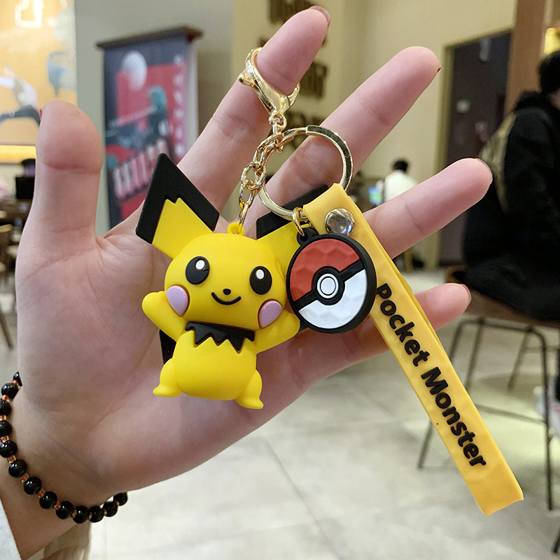 Pikachu Men'sa bag Doll Key buckle Pendant female lovers lovely ins originality Ring Internet celebrity automobile Key chain Small Pendant