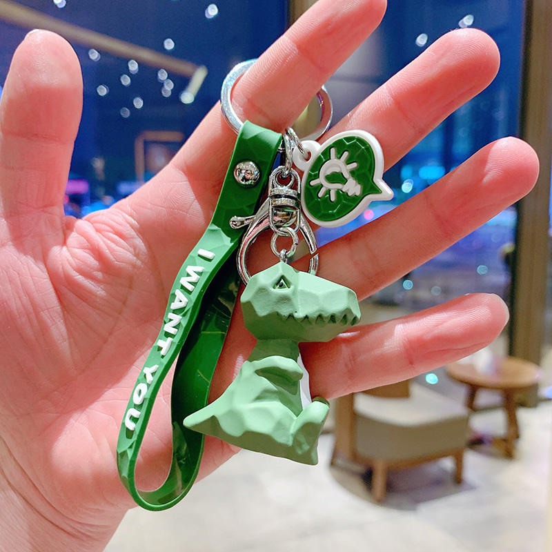 Pink & Cut Dinosaura bag Doll Key buckle Pendant female lovers lovely ins originality Ring Internet celebrity automobile Key chain Small Pendant