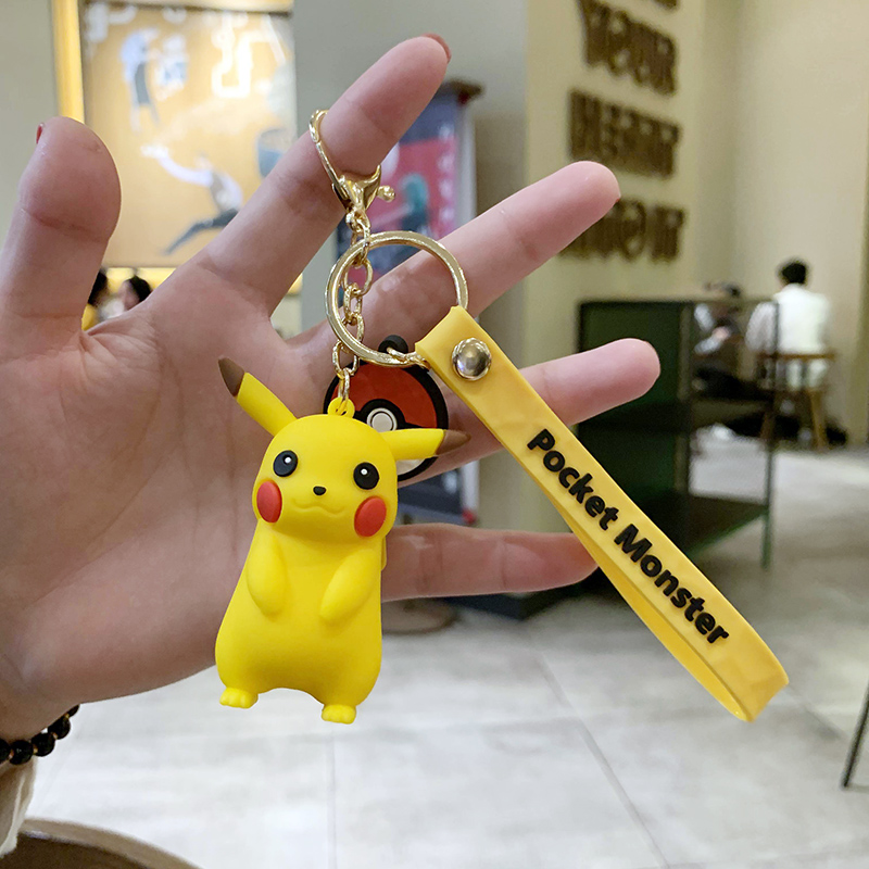Pikachu Women'sa bag Doll Key buckle Pendant female lovers lovely ins originality Ring Internet celebrity automobile Key chain Small Pendant