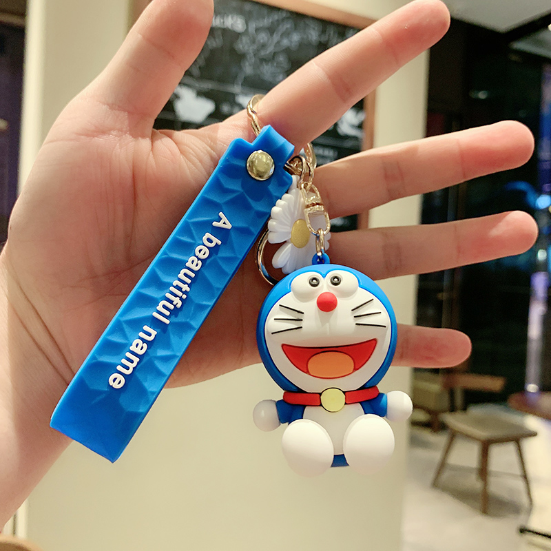 Deep Khaki & Gutta Percha Blue Jingdang Cata bag Doll Key buckle Pendant female lovers lovely ins originality Ring Internet celebrity automobile Key chain Small Pendant