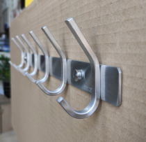 304 stainless steel thickened long row hanging hook black bathroom toilet screw wall door back up and down coat hook