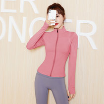 Yoga Suit Spring Summer Blouse Sport Jacket Woman Tight Fit Speed Dry Long Sleeves Zipper Running Fitness Jacket Sashimi