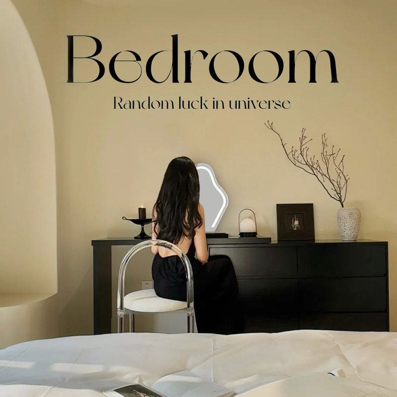 Solid Wood Black Dressing Table for Bedroom, Modern and Simple, with a Sense of Luxury, Integrated Bedside Cabinet and Extendable Makeup Table