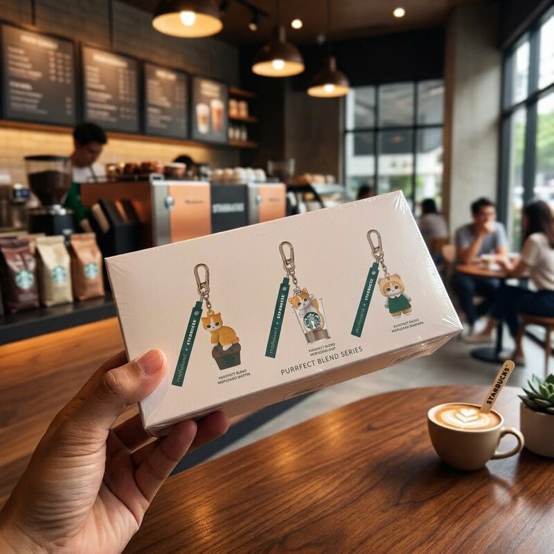 In-Stock Starbucks Mofusand Cat Fushandi Collaboration Keychain Blind Box 2026
