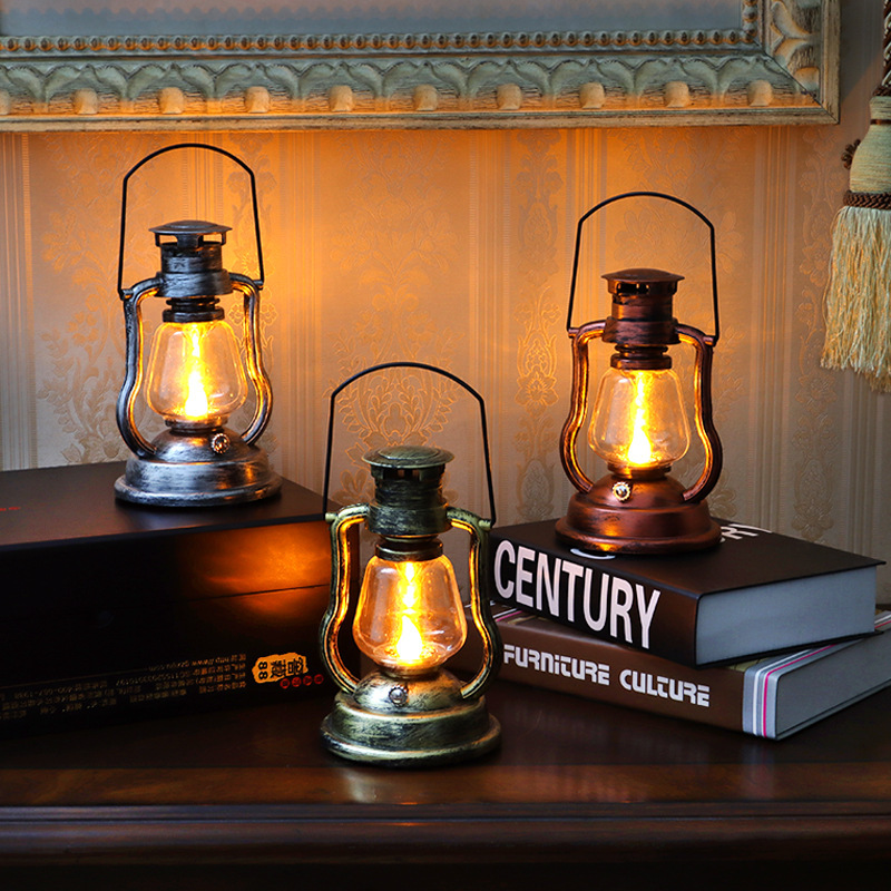 Retro Kerosene Lamp Scene Setup, Old-Fashioned Nostalgic Items from the Republic of China Era, 70S and 80S Decorations, Old Shanghai Photo Props