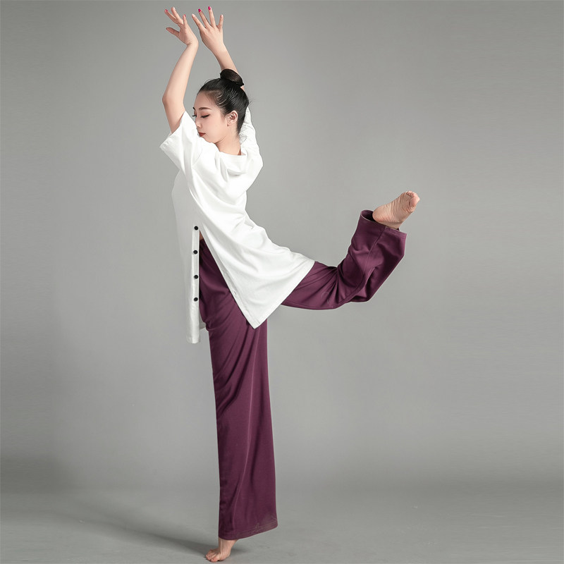 Dance training clothes women's loose open fork basic training clothes modern dance training clothes yoga clothes square dance clothes performance clothes